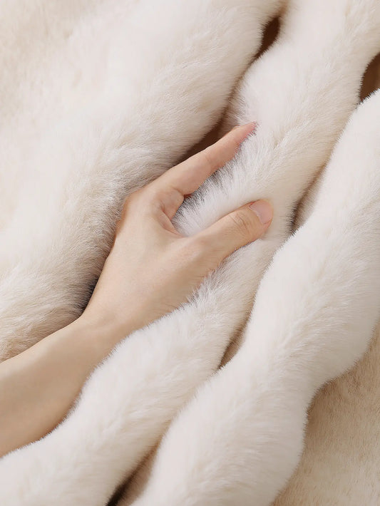 LUMI Soft Fluffy Bedside Rug – Modern Plush Shaggy Carpet, Non-Slip Floor Mat for Bedroom, Bay Window & Living Room Home Decorative Rugs
