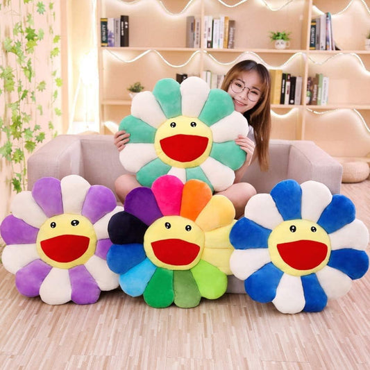 TEFU Flower Plush Pillow, Sunflower Soft Comfortable,Colorful,16.5in/42cm