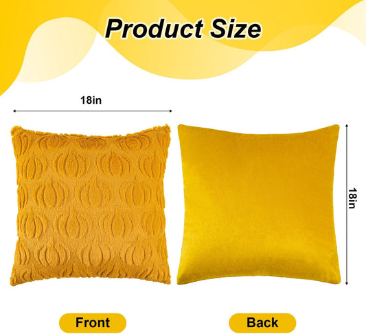 Fall Pumpkin Throw Pillow Covers 18 x 18 Inch Set of 4