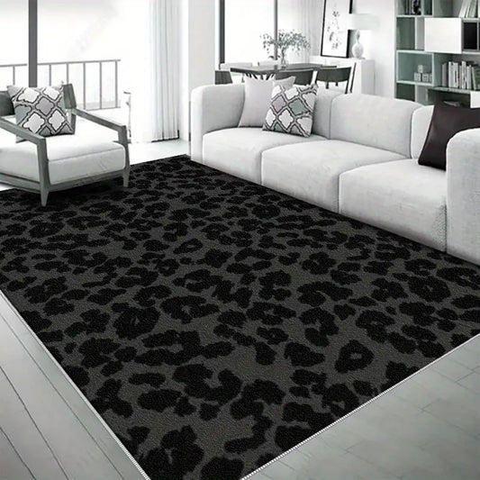 Leopard print area rug, summer and autumn rug, suitable for bedroom, living room, home, apartment, office, dormitory, corridor, casual modern light luxury rug,rugs for bedroom