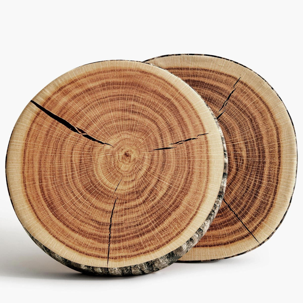 HYSEAS Decorative Round Throw Pillow, 3D Digital Print Comfortable Funny Cute Wood Log Pillow Circle Seating Floor Cushion for Home, Couch, Sofa, Bedroom, Stump, 14 x 2.75 Inch, 1 Pack
