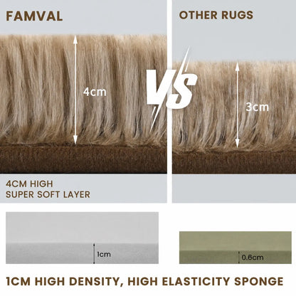 FAMVAL Super Soft Fluffy Shaggy Area Rug - Modern Plush Non-Slip Rectangular Carpet, Rugs for Bedroom, Decor for Living Room, Room & House Decor for Kids