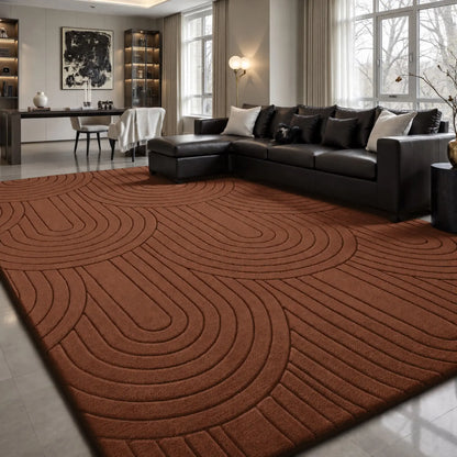 FAMVAL Pet-Friendly Fluffy Area Rug - Fuzzy Floor Shaggy Rug with Geometric Design Tree Ring Jacquard, Soft Thick Modern Carpet for Living Room, Bedroom, Household Items & Room Decor