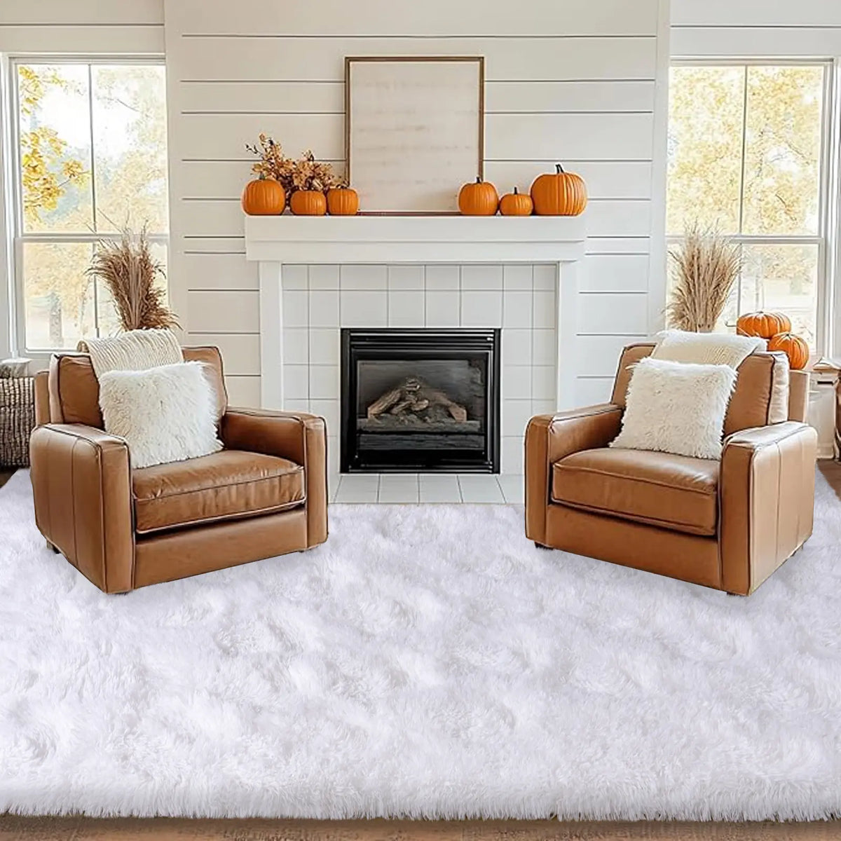 EIKIONE Value Area Rug - Non-toxic, Soft, Wear-resistant, Non-slip, Waterproof, Stain & Wrinkle-free Classic Simple Style for Room Decor, Bedroom Inspo, Aesthetic Room Decor, Rugs for Bedroom with Embroidery, US Fast Shipping, Affordable, 30-day Guarantee