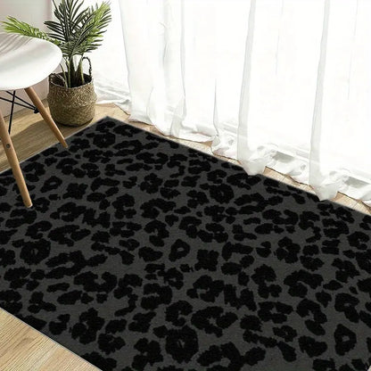 Leopard print area rug, summer and autumn rug, suitable for bedroom, living room, home, apartment, office, dormitory, corridor, casual modern light luxury rug,rugs for bedroom