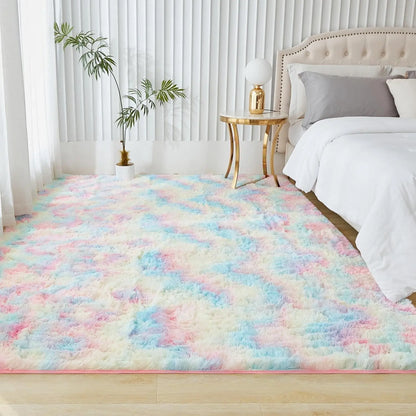 Ultra Soft Shag Fluffy High Pile Area Rug, Modern Decorative Carpet for Bedroom, Living Room, Nursery & Dorm, Home Decor