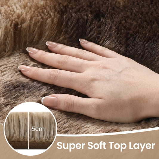 FAMVAL Super Soft Fluffy Shaggy Area Rug - Modern Plush Non-Slip Rectangular Carpet, Rugs for Bedroom, Decor for Living Room, Room & House Decor for Kids