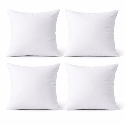 18 x 18 Inch Throw Pillow Inserts – Set of 6 Square Cushions with Polyester Fill for Decorative Pillow Covers