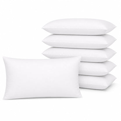 Calibrate Timing 20 x 20 inches Pillow Inserts, Set of 6 Hypoallergenic Brushed Microfiber Liner Down Alternative Filled Square Cushion Throw Pillow