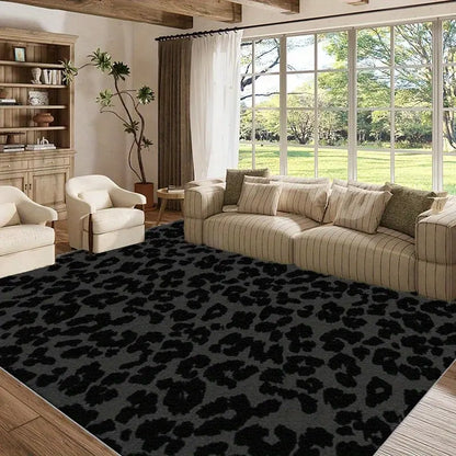Leopard print area rug, summer and autumn rug, suitable for bedroom, living room, home, apartment, office, dormitory, corridor, casual modern light luxury rug,rugs for bedroom