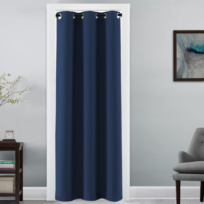 H.VERSAILTEX 100% Blackout Curtains for Bedroom Black Out Curtains 96 inch Thermal Insulated Long Blackout Curtains for Living Room, Energy Saving Curtains for Patio Door Grommet (1 Panel, Jet Black)