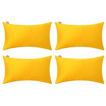 Thmyo 4-Pack 100% Cotton Solid Decorative Throw Pillow Case 18x18 Orange
