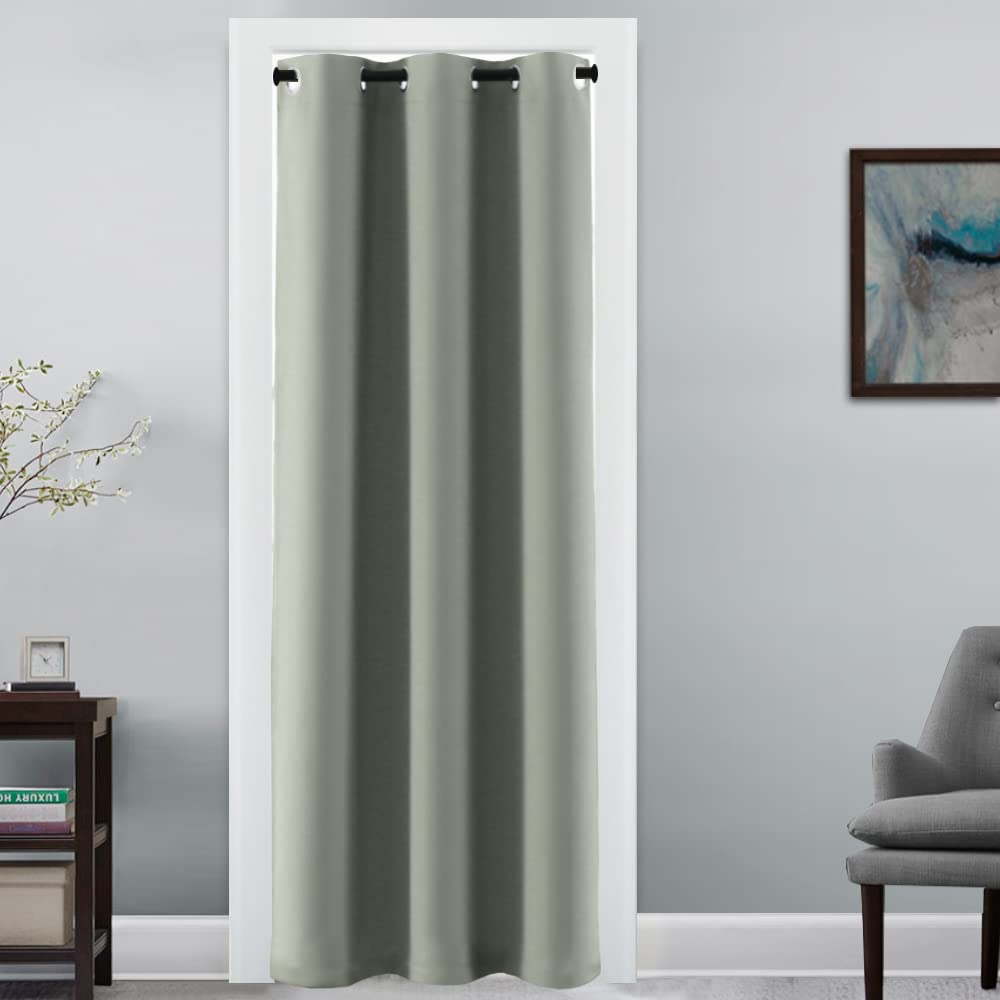 H.VERSAILTEX 100% Blackout Curtains for Bedroom Black Out Curtains 96 inch Thermal Insulated Long Blackout Curtains for Living Room, Energy Saving Curtains for Patio Door Grommet (1 Panel, Jet Black)