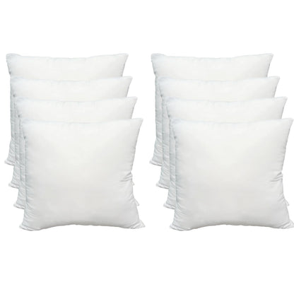 Obruosci Luxury Throw Pillow Inserts, Pack of 6, 18 x 18 inches Hypoallergenic Ultra Soft White Polyester Microfiber Durable Couch Cushion Fillers
