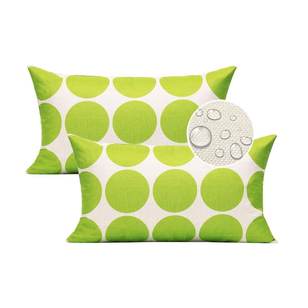 All Smiles Outdoor Waterproof Throw Pillow Covers 18X18 Set of 4,Orange Decorative Cushion Covers Boho Decorations Outside for Patio Furniture Porch Seat Chair Couch Sofa Living Room Geometric