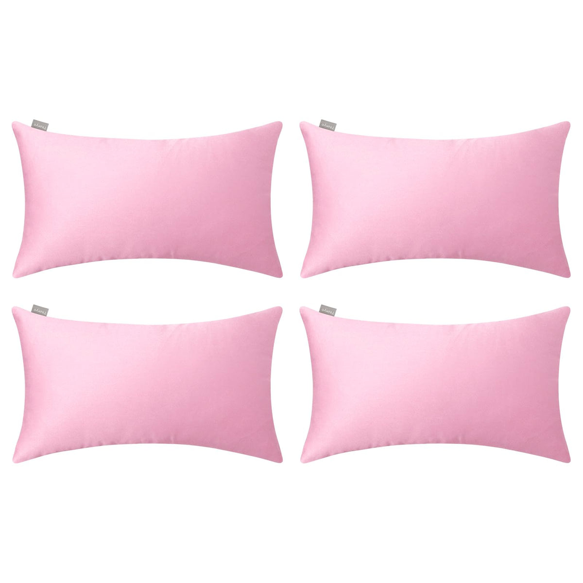 Thmyo 4-Pack 100% Cotton Solid Decorative Throw Pillow Case 18x18 Orange