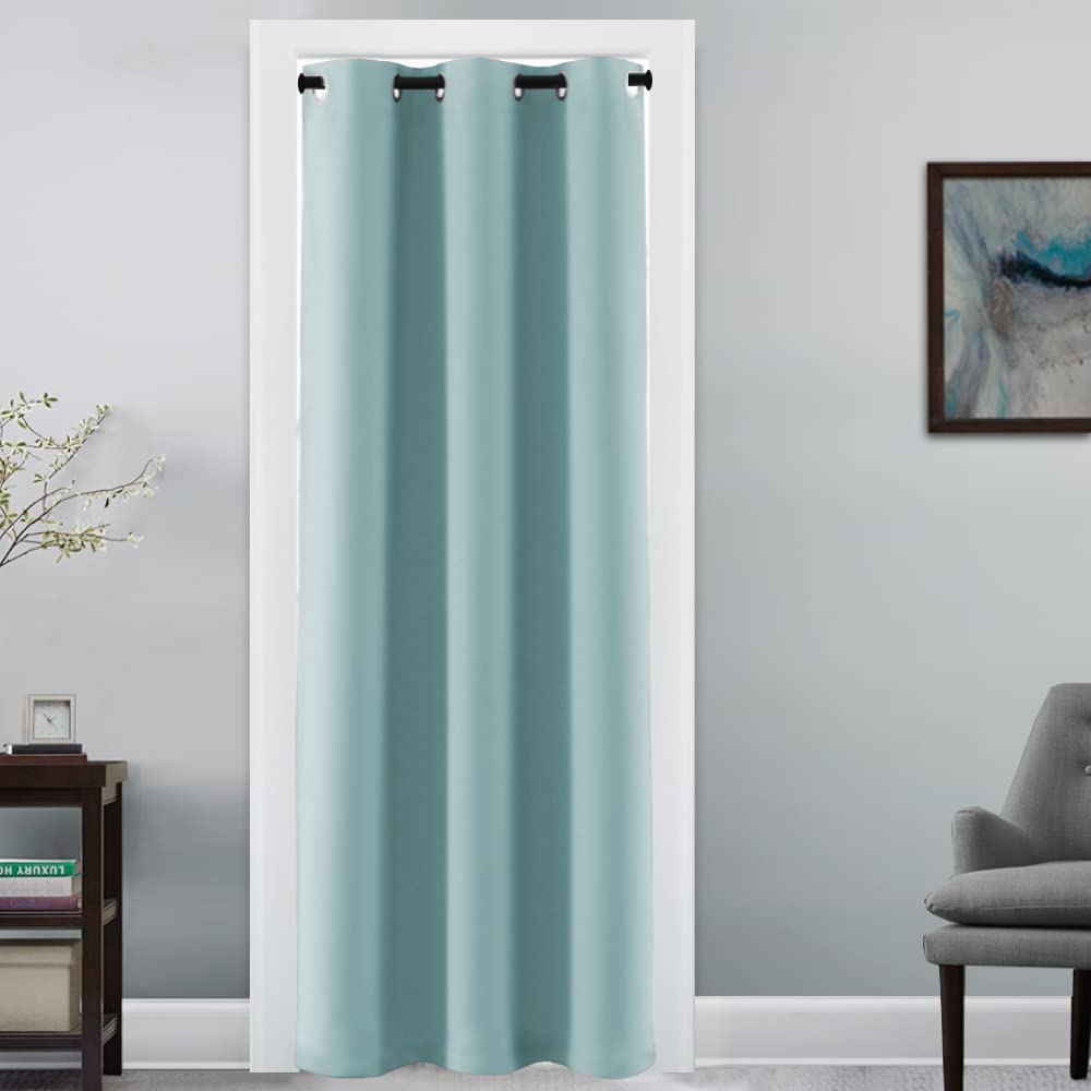 H.VERSAILTEX 100% Blackout Curtains for Bedroom Black Out Curtains 96 inch Thermal Insulated Long Blackout Curtains for Living Room, Energy Saving Curtains for Patio Door Grommet (1 Panel, Jet Black)