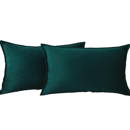 Velvet Navy Blue Throw Pillow Covers 18”x18”Pack of 2 Soft Decorative