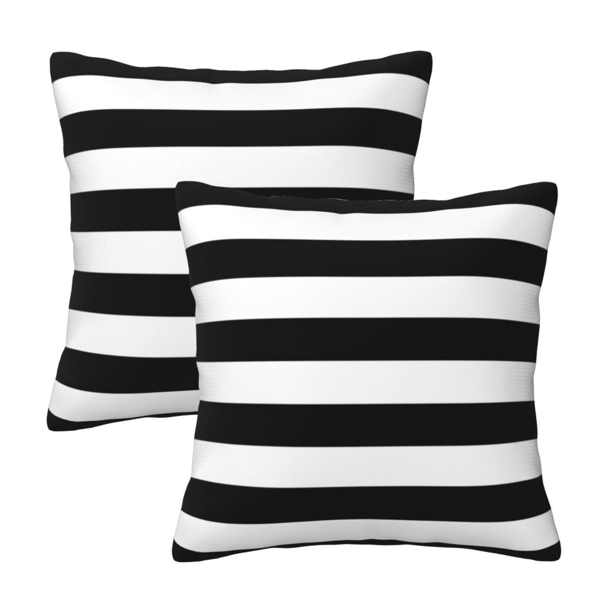 Stripe Black and White Farmhouse Throw Pillow Covers 18x18 in Pillow Case Soft Outdoor Pillow case Cushion Covers Set of 2 for Sofa Bed Bedroom Car Chair Living Room Home Decorative