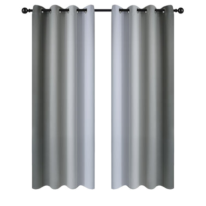 Yakamok Ombre Curtains Blue and Greyish White for Living Room,52Wx84L