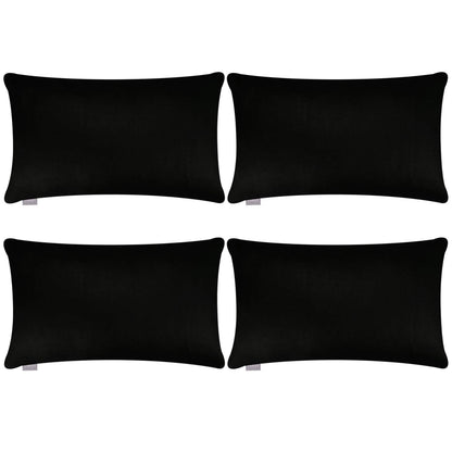 Thmyo 4-Pack 100% Cotton Solid Decorative Throw Pillow Case 18x18 Orange