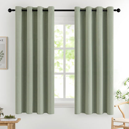 MIULEE Light Pink Blackout Bedroom Curtains Drapes 84 Inch Long 52"x84"