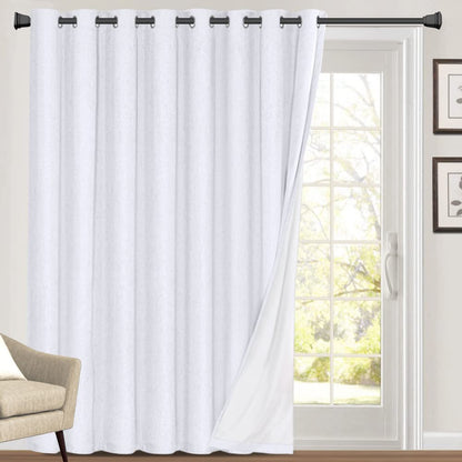 PrinceDeco Natural Linen Curtains 100% Blackout Linen Curtains for Bedroom Full Blackout Curtains 84 Inches Long Living Room Thermal Insulated Light Blocking Curtain Drapes White Backing, 2 Panels