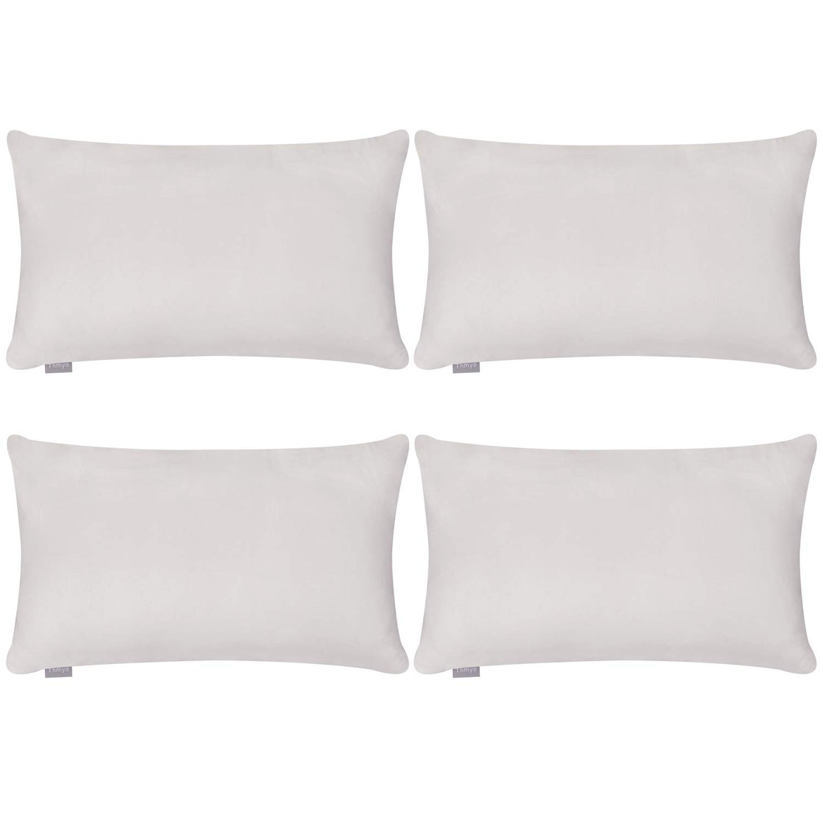 Thmyo 4-Pack 100% Cotton Solid Decorative Throw Pillow Case 18x18 Orange