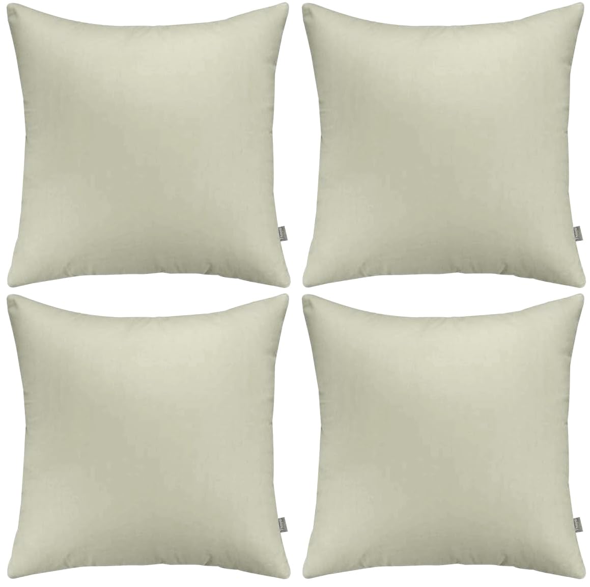 Thmyo 4-Pack 100% Cotton Solid Decorative Throw Pillow Case 18x18 Orange