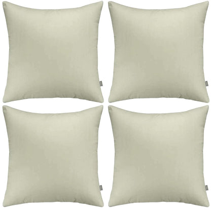 Thmyo 4-Pack 100% Cotton Solid Decorative Throw Pillow Case 18x18 Orange