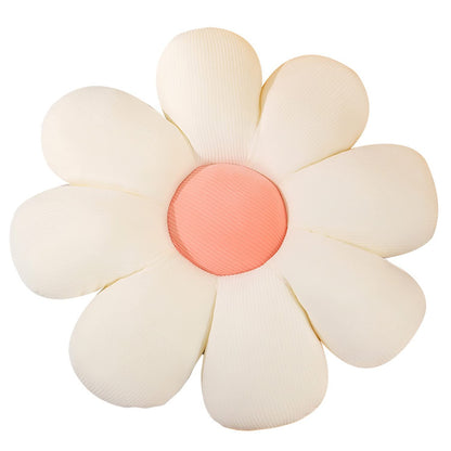 Flower Pillow, Flower Shaped Throw Pillow Floor Pillow Soft Seating Cushion Room Decor Plush Pillow for Bedroom, Sofa, Bed, Reading (15 inch, Green)