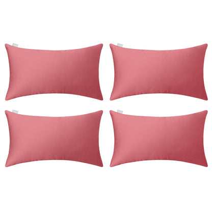 Thmyo 4-Pack 100% Cotton Solid Decorative Throw Pillow Case 18x18 Orange