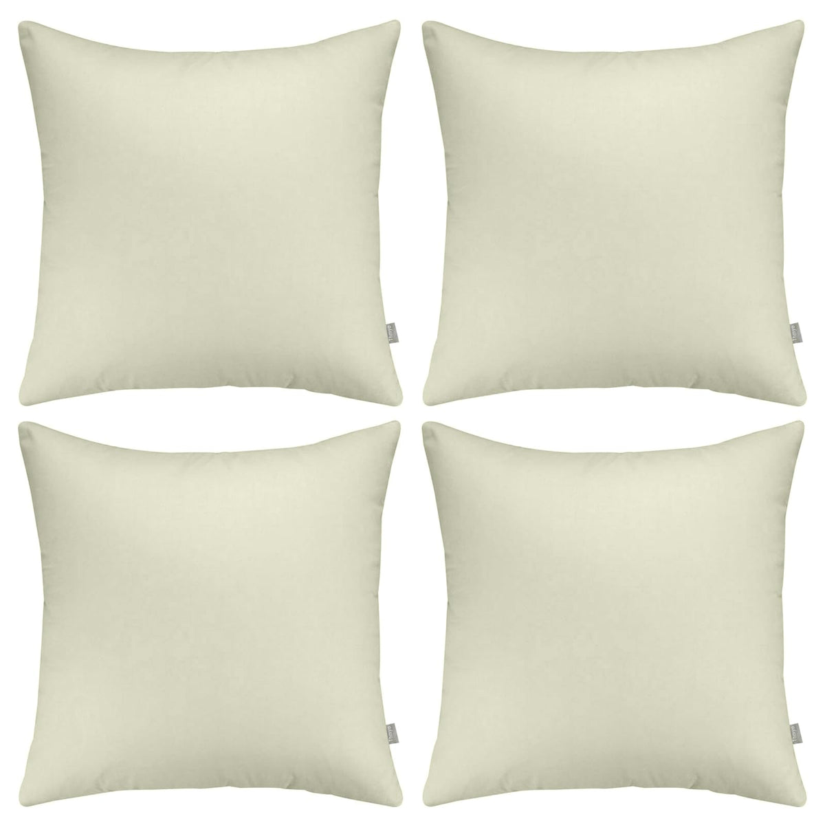 Thmyo 4-Pack 100% Cotton Solid Decorative Throw Pillow Case 18x18 Orange