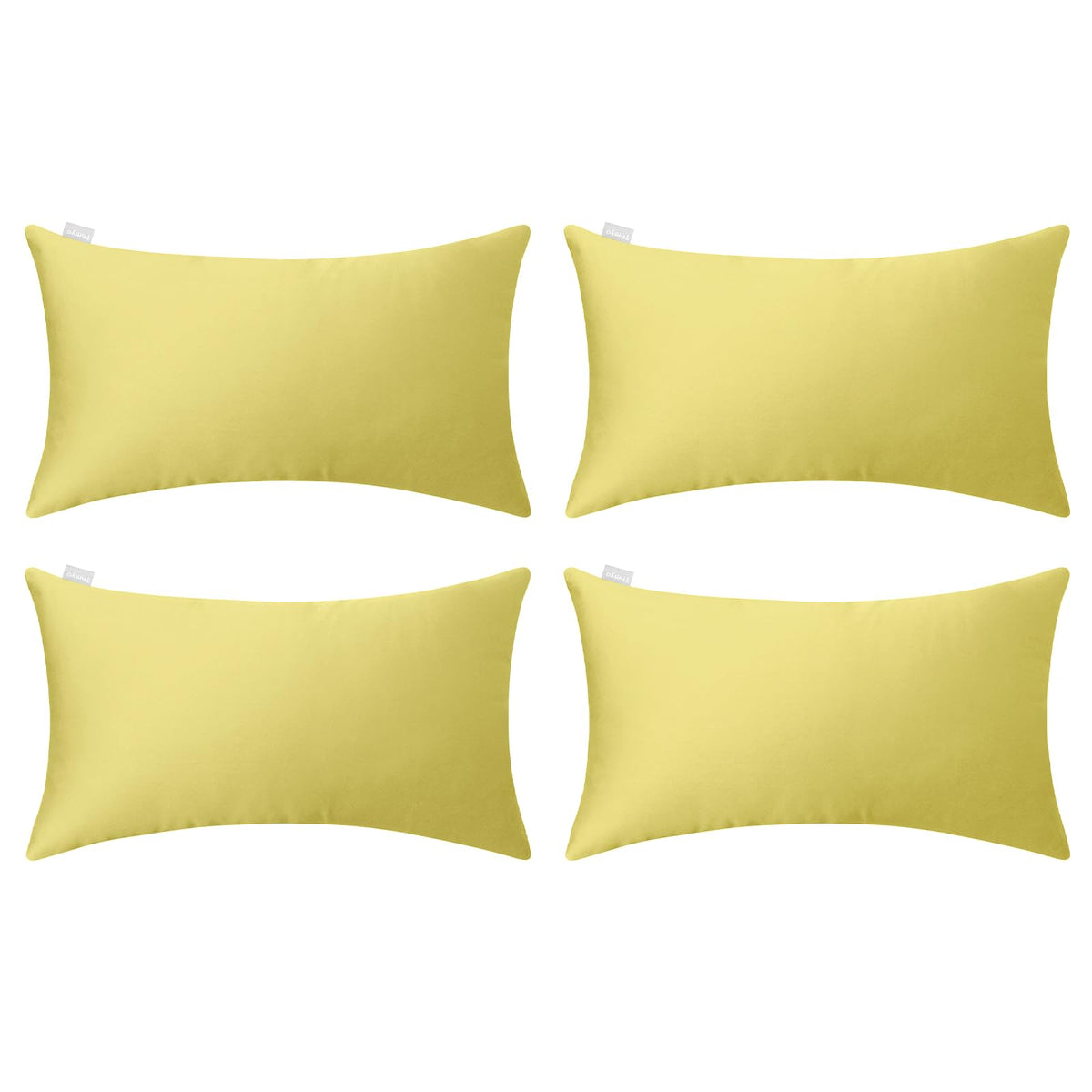 Thmyo 4-Pack 100% Cotton Solid Decorative Throw Pillow Case 18x18 Orange