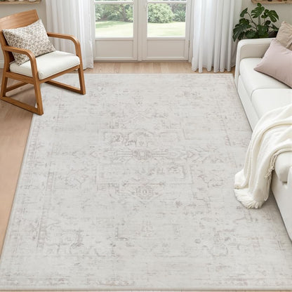8x10 Area Rugs Living Room: Bedroom Neutral Washable Carpet Beige