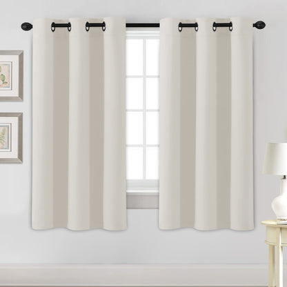 H.VERSAILTEX Blackout Curtains for Bedroom Thermal Insulated Room Darkening Living Room Curtains 63 Inch Long Grommet Privacy Protection Window Curtain Panels/Drapes for Nursery,2 Panels,Ivory/Cream