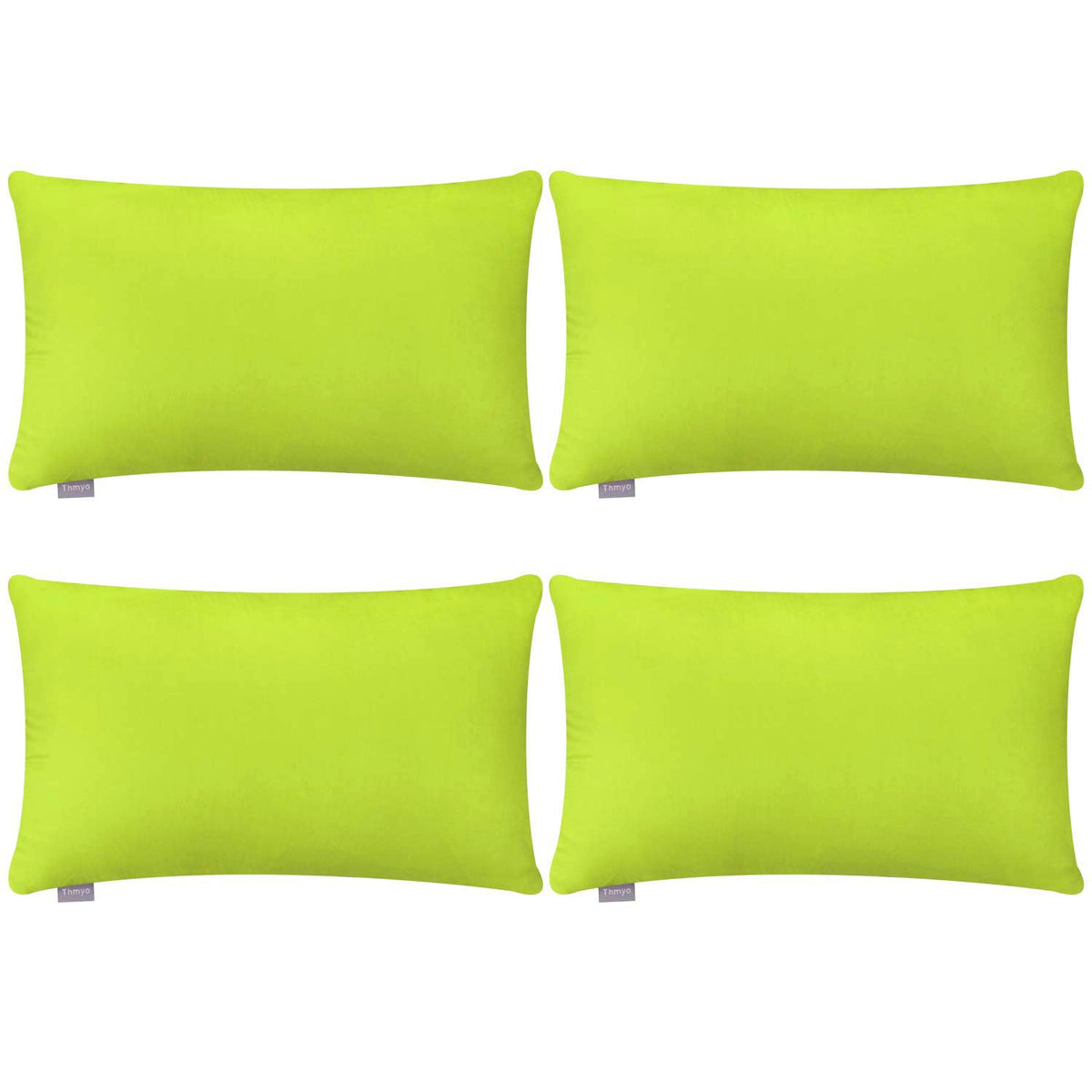 Thmyo 4-Pack 100% Cotton Solid Decorative Throw Pillow Case 18x18 Orange