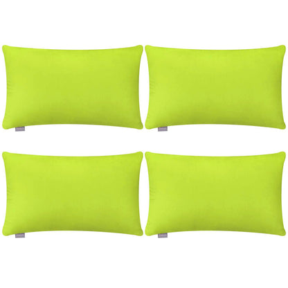 Thmyo 4-Pack 100% Cotton Solid Decorative Throw Pillow Case 18x18 Orange