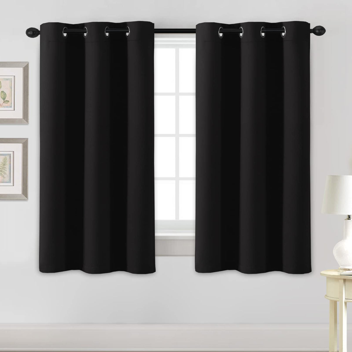 H.VERSAILTEX Blackout Curtains for Bedroom Thermal Insulated Room Darkening Living Room Curtains 63 Inch Long Grommet Privacy Protection Window Curtain Panels/Drapes for Nursery,2 Panels,Ivory/Cream