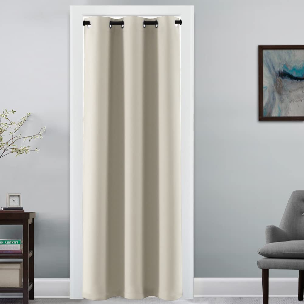 H.VERSAILTEX 100% Blackout Curtains for Bedroom Black Out Curtains 96 inch Thermal Insulated Long Blackout Curtains for Living Room, Energy Saving Curtains for Patio Door Grommet (1 Panel, Jet Black)