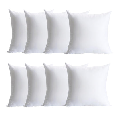 Calibrate Timing 20 x 20 inches Pillow Inserts, Set of 6 Hypoallergenic Brushed Microfiber Liner Down Alternative Filled Square Cushion Throw Pillow