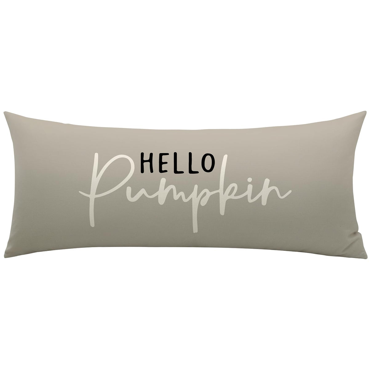 Artscope Hello Pumpkin Beige Lumbar Throw Pillow Cover 12x20 Inch Fall Decoration Cushion Cover Thanksgiving Farmhouse Pillow Case for Home Sofa Couch Decor