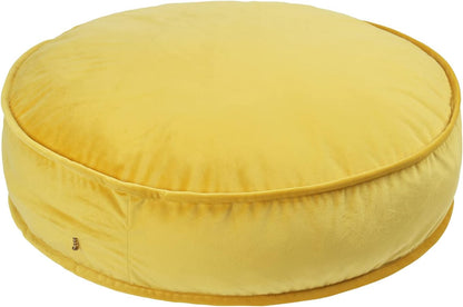 Velvet Floor Pillows Round Chair Cushion Couch Throw Pillow Soft Pouf Seat Mattress Bean Bag for Reading Nook Play Room (19.7",Brick Red)