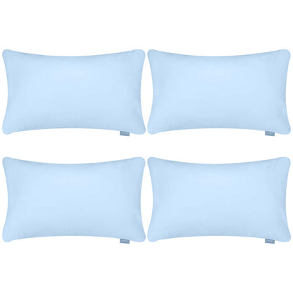 Thmyo 4-Pack 100% Cotton Solid Decorative Throw Pillow Case 18x18 Orange