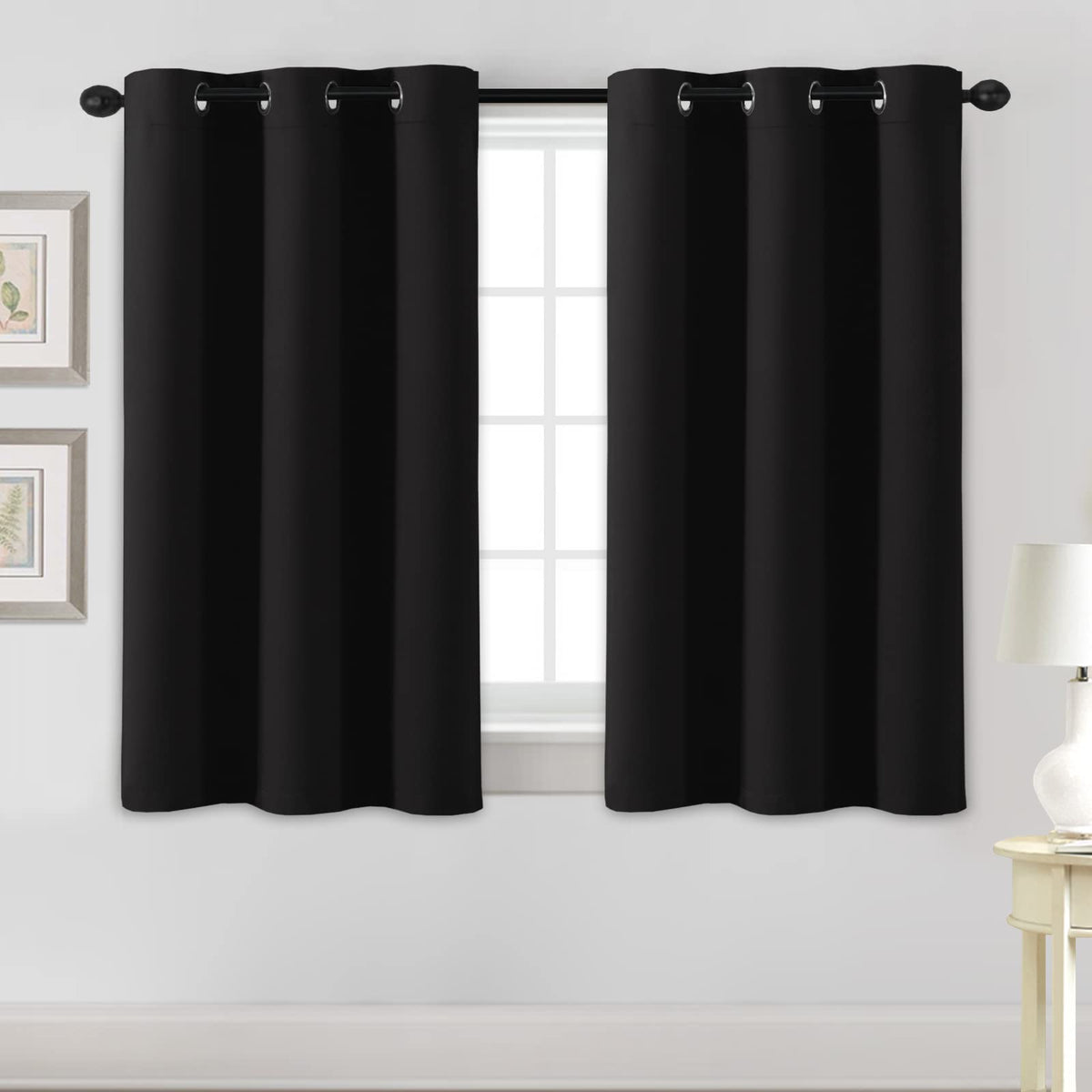 H.VERSAILTEX Blackout Curtains for Bedroom Thermal Insulated Room Darkening Living Room Curtains 63 Inch Long Grommet Privacy Protection Window Curtain Panels/Drapes for Nursery,2 Panels,Ivory/Cream