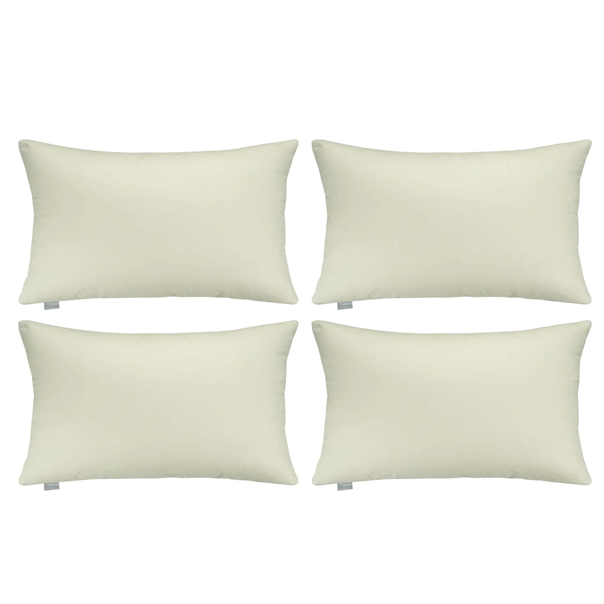 Thmyo 4-Pack 100% Cotton Solid Decorative Throw Pillow Case 18x18 Orange