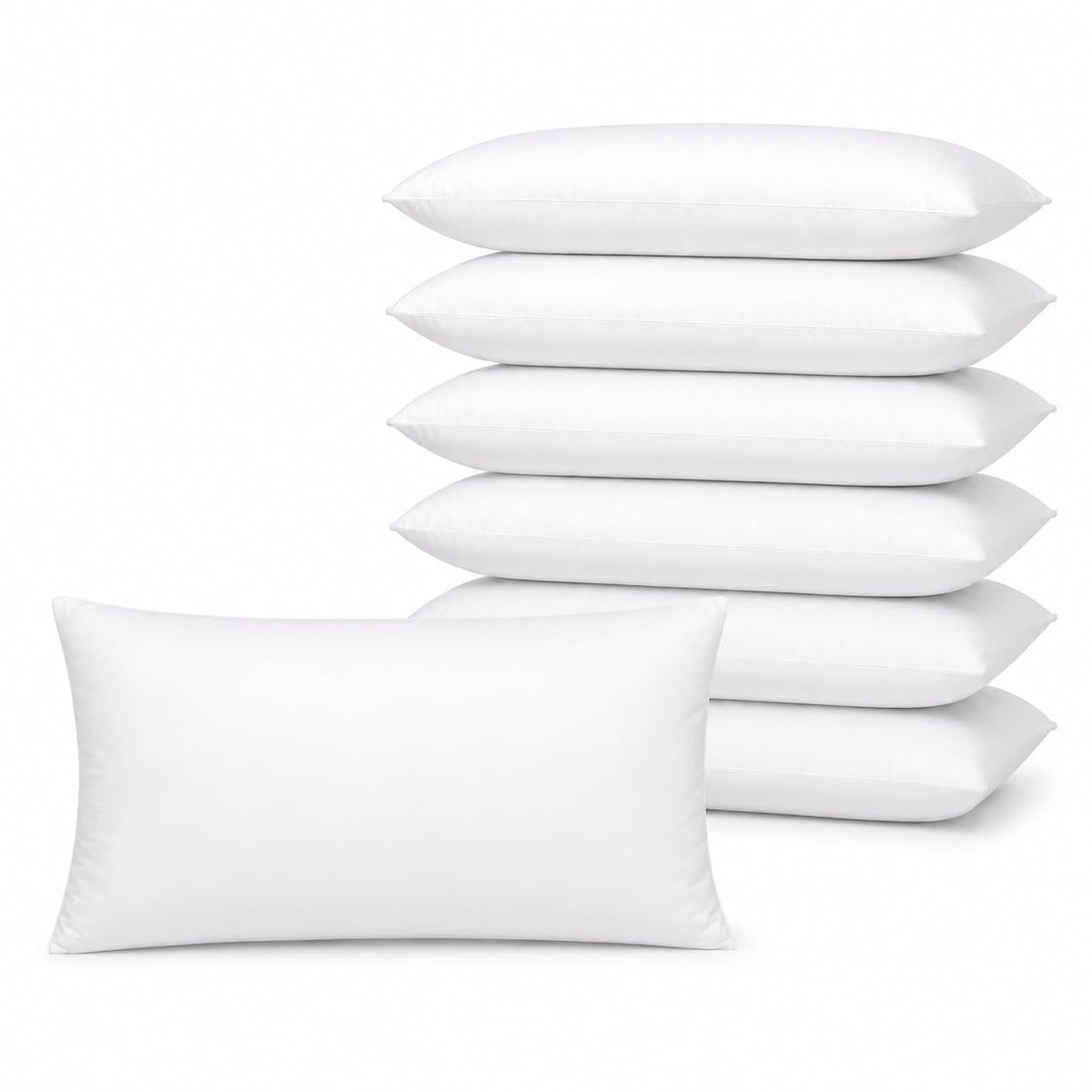 Calibrate Timing 20 x 20 inches Pillow Inserts, Set of 6 Hypoallergenic Brushed Microfiber Liner Down Alternative Filled Square Cushion Throw Pillow