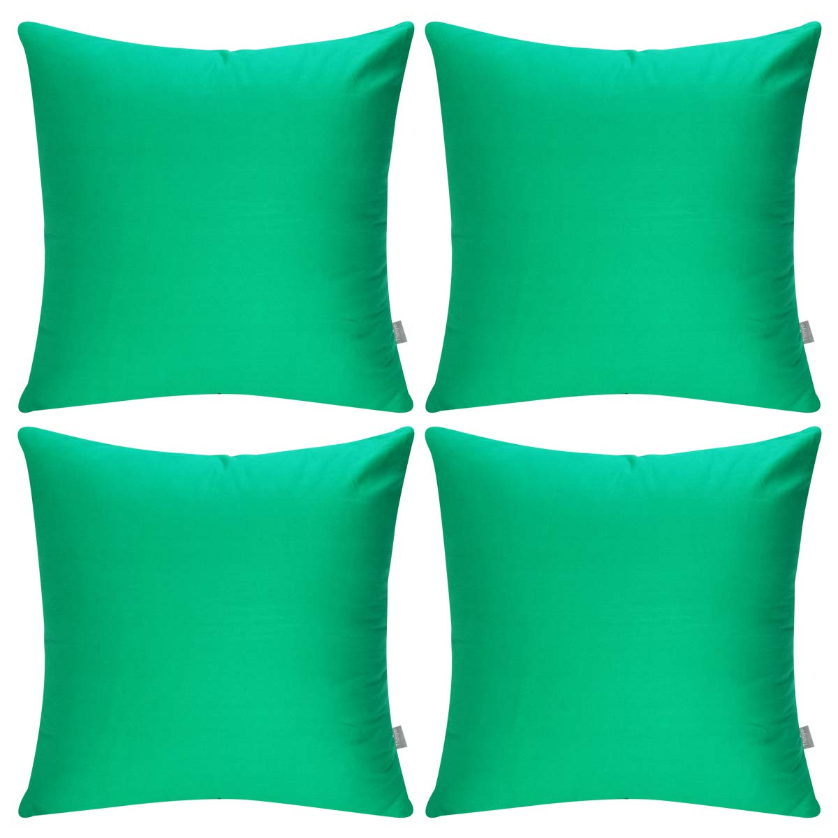 Thmyo 4-Pack 100% Cotton Solid Decorative Throw Pillow Case 18x18 Orange