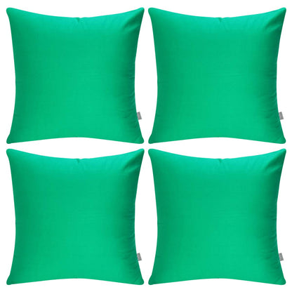 Thmyo 4-Pack 100% Cotton Solid Decorative Throw Pillow Case 18x18 Orange