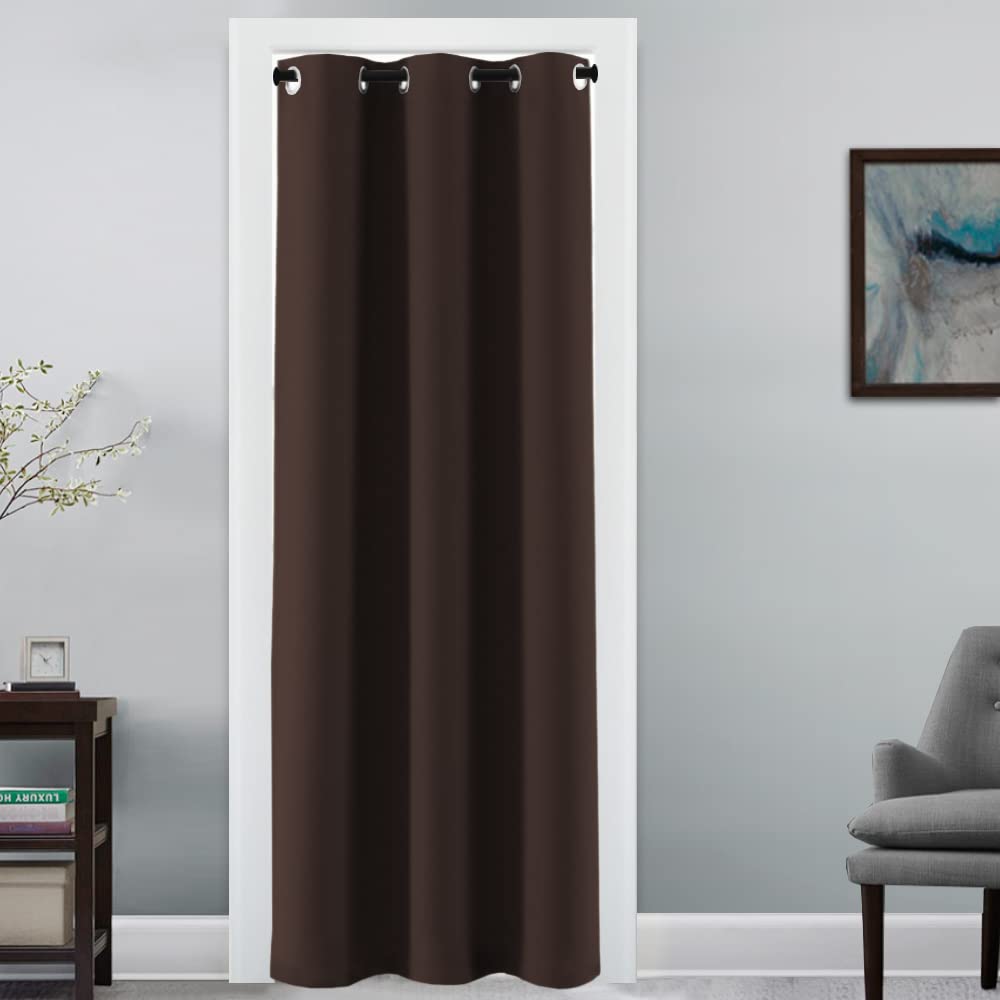 H.VERSAILTEX 100% Blackout Curtains for Bedroom Black Out Curtains 96 inch Thermal Insulated Long Blackout Curtains for Living Room, Energy Saving Curtains for Patio Door Grommet (1 Panel, Jet Black)